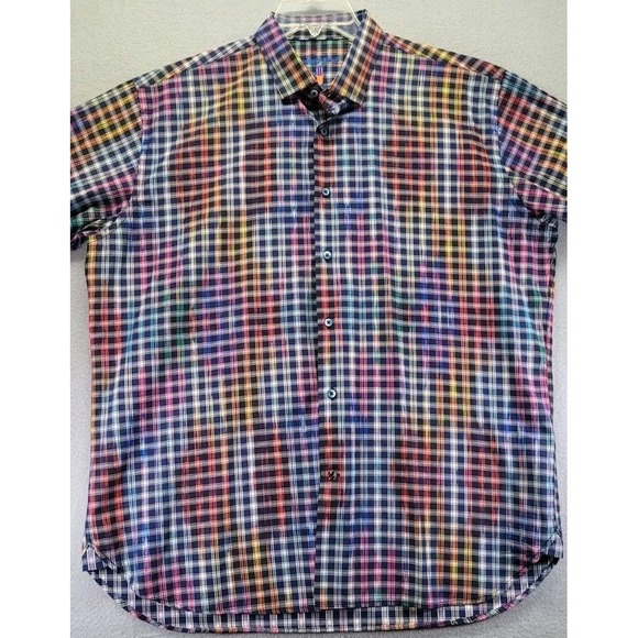 Visconti Other - Luchiano Visconti Black Shirt Abstract Check Pattern‎ Long-Sleeve Mens Size XL